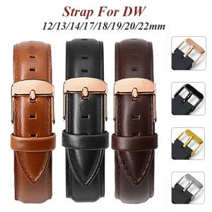 DW 다니엘 웰링턴 남성용 여성용 18mm 20mm 22mm 시계 스트랩 품질 가죽 밴드 12mm 13mm 14mm 17mm 19mm