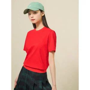 빈폴 BEANPOLE 빈폴레이디스 라운드넥 반소매 피케 티셔츠 레드 BF5342C086 447606