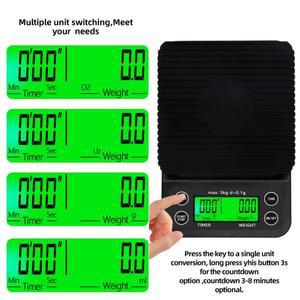 고정밀 커피 스케일 전자 저울 LCD 백라이트  3kg/0.1g 머가있는 디지털