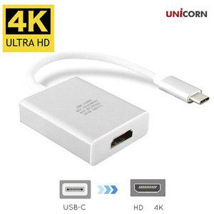 [유니콘] USB C타입 TO HDMI 변환젠더 컨버터 4K UHD지원 JV-400HD