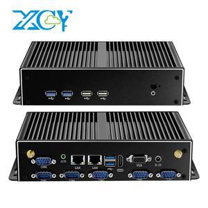 팬리스 산업용 IoT 미니 PC i7-5500U, 윈도우 리눅스 6x COM-RS232, 1x RS485, 조정 가능한 2x2.5G 이더넷