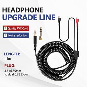 Sennheiser HD25-1 II HD 540 HD600 HD430 용 3.5mm/6.35mm 스프링 교체 오디오 헤드폰 케이블