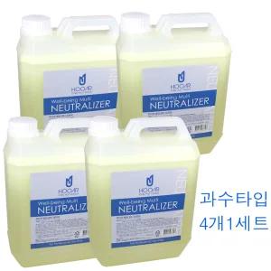 (4개1세트) HOOAR 후아르 웰빙 멀티 중화제 (과산화수소 타입) 4kg / 과수 2제바나나향 업소용 미용실 덕용 파마중화제 펌제2제 유수분밸런스조절, 고급중화제, 대용량