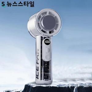 등산 선풍기 투명 디자인 냉동 미니 팬 100 바람 고속 공기 냉각 휴대용 터보 3000mAh USB 야외