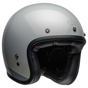 BELL Custom 500 오픈 페이스 오토바이 헬멧 (스트라이프 펄 화이트 - 라지) 519093
