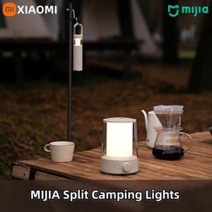 XIAOMI Mijia 분할 캠핑 램프 주변 조명 무단계 디밍 손전등 IP54 방진 방수 충전식 스마트 제어