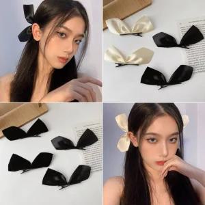 여성 집게핀 헤어 머리핀 미니 옆머리 리본 예쁜 소품 악세사리