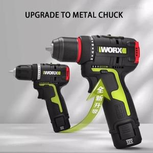 WORX 12V WU130X 무선 전기 드라이버 드릴   가정용 금속 가공 작업용 40Nm 브러시리스 모터