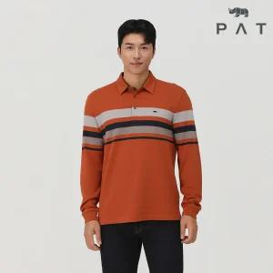 [PAT 남성] 캐주얼 스트라이프 카라 티셔츠_1J55101