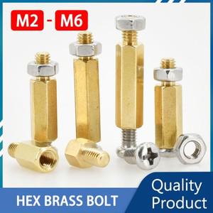 황동 브래킷 보드 랙 스터드 나사 육각 마더보드 스탠드오프 PCB 기둥 스페이서 M2 M2.5 M3 M4 M5 M6 볼트