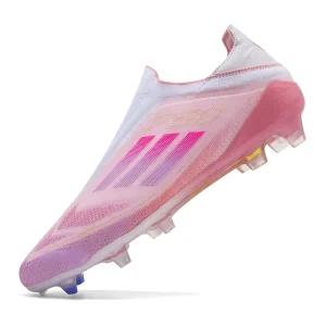 F50 레이스 없음 남성용 축구화 핑크 야말 운동화 잔디 축구 클리트 TF FG 훈련 부츠