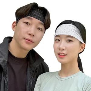 프로텍 쿨 스포츠 헤어밴드 땀흡수 스판 골프 러닝 테니스 자전거 운동용품