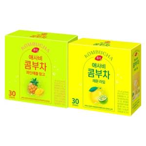 [30% 중복 할인]동서 애사비 콤부차 파인애플 망고 30T +레몬 라임 30T