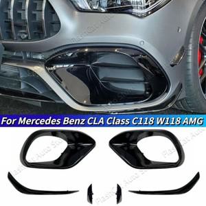 메르세데스 벤츠 C118 CLA45 AMG -2023 자동차 앞 범퍼 사이드 스포일러 스플리터 카나드 안개 램프 그릴