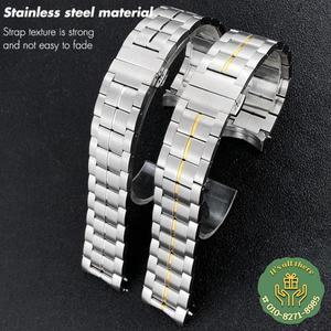Tissot 클래식 시리즈용 곡선 316L 스테인리스 스틸 시계 밴드 방수 금속 스트랩 22mm T086 1853