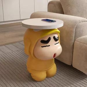 짱구 협탁 스툴 사이드 테이블 크레용신짱 거실 침실 현관 커피 소파 침대 옆 탁자 장식 인