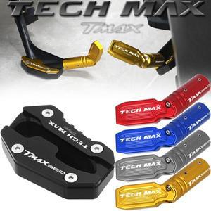 오토바이 킥 스탠드 풋 사이드 확장 패드 Yamaha TMAX560 Tech Max 2020 560 액세서리