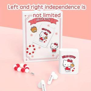 산리오집게Sanrio Bluetooth 이어폰 헬로 키티 무선 북 이어 버드 Kuromi Cinnamoroll 스포츠 소음 감소 터