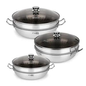 30cm 스텐304 이유식 찜기 2단 찜냄비 수육 스티머 딤섬