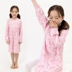 고품질 마이멜로디 피치기모 9부 원피스 여아원피스 원피스 아동실내복 실내복원피스 (WFJFLR8)