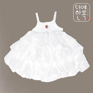 [더예한복]더예한복 QT10-04 백설꽃수 여아용 속치마 3단
