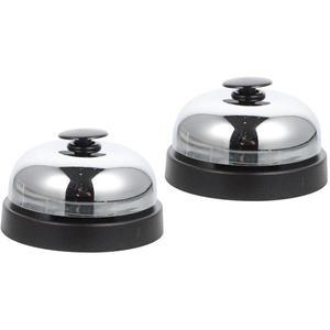 호출벨 강아지용 게임 종 핸드 프레스 콜 빅 블랙 메탈 바 테이블 디너 파티 서비스 7.3x4.5cm 2 피스
