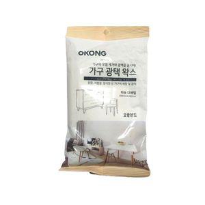 [기타]오공 WOICEPTN 가구 목재 광택 오염제거 세정용 왁스 티슈 12P