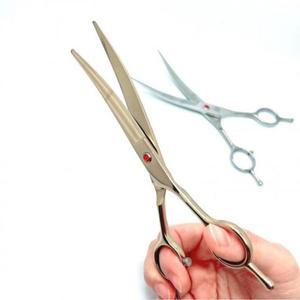 [MENPEIF4_52CM]커브 동물 베이직 강아지 미용 가위 7인치