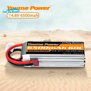 T-REX 500 헬리콥터 FPV 비행기 차량 트럭 몬스터 보트용 4S Lipo 14.8V 6500mah RC 배터리 T Deans EC5 XT