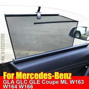 선바이저 메르세데스 GLA GLC GLE 쿠페 ML W163 W164 W166 용 자동 리프트 액세서리 창문 커버 차양