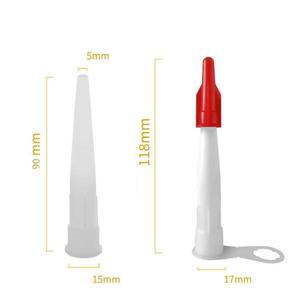10PCS 코킹 건 노즐 예비 실리콘 빨간색 노즐 튜브 캡 씰링 가정용 실란트 도구