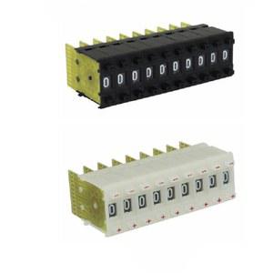 베이지 검정색 22mm x 8mm 0-9 자리 BCD 또는 십진수 코드 푸시휠 썸휠 스위치 KM1 엔드 플레이트 블랭크 스페이서