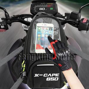 대형 스크린 내비게이션 연료 탱크 가방 모토 모리니 XCape 650 오토바이 마그네틱 라이딩 백