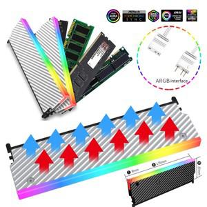 DDR2 데스크탑 PC 메모리 용 열 실리콘 패드 방열판이있는 5V 3PIN ARGB RAM 라디에이터 냉각기
