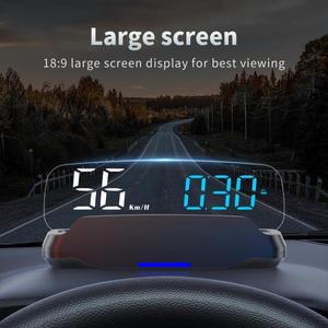 C7B 자동차 obd hud 헤드 업 디스플레이 속도계 알람 전압계 나침반 수온 프로젝터 네비게이션 스마트 폰