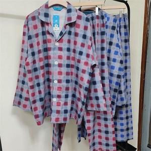 [오노마] ONM 국산 면 체크 커플 잠옷세트  9283417)