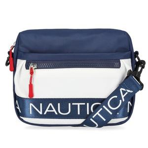 Nautica 나일론 빈 크로스바디/벨트 백 조절 가능한 어깨끈 포함 인디고.
