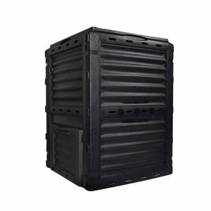 BPA 프리 소재의 정원 퇴비통, 80갤런 300리터 , 쉬운 조립, 대용량, 비옥한 토양의 빠른 생성 블랙