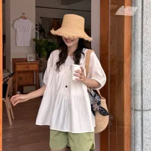 [메이블루] 릴리 셔링 블라우스