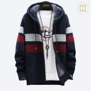 코디코치 남성 후드 가디건 스웨터 기모 니트 집업 점퍼