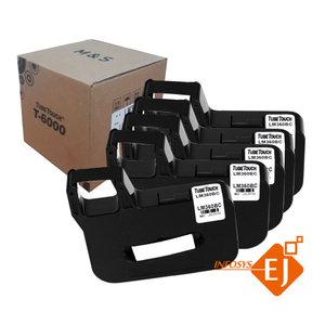 [M&S]T-6000용/LM-360B/LM-360BC/(100M X5개)/리본카세트/먹지/검정/열수축용리본/튜브터치/튜브넘버링기