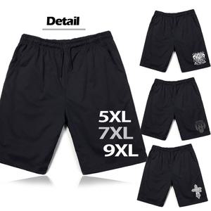 55인치 9XL 면 밴딩 반바지 쿨 YB 빅사이즈 특대 운동 4XL 5XL 스포츠 트레이닝 남자 블랙 검정 여름