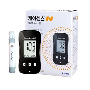 케어센스N 혈당측정기(측정기+검사지10매+침10매+채혈기+파우치)