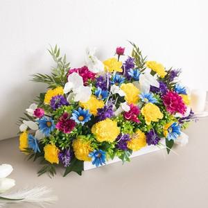 다알리아 조화 센터피스 비비드 대형 수반 set 60cm 인테리어 꽃 테이블 행사 장식 소품 꾸미기