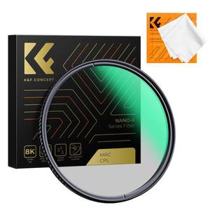 K&F Concept 77mm NANO-X 슬림 MRC CPL 필터 (렌즈크리너융) __ 8K AGC Japan Glass CPL Filter +Cloth