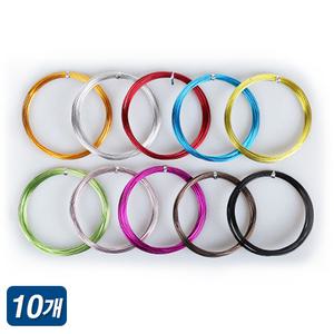 FOB 칼라 공예철사 보빙 4M 1.5mm 1갑 10개 공예 칼라 철사 와이어 아트 만들기 DIY 재료 꽃 메탈릭