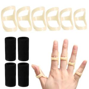 10Pcs 타원형 손가락 스플린트 슬리브 키트, 6개의 눈금 트리거 4개의 방아쇠/말릿/관절염/곧게 펴기, 엄지