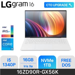 LG 2023그램 16ZD90R-GX56K i5-1340P/D5-16GB/1TB/WQXGA/350nit//PD/1.2kg/ ND