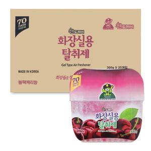 산도깨비 화장실용 탈취제 블랙체리향 300g x 20개 실내 화장실 욕실 냄새 탈취 방향제