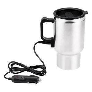 USB커피포트 전기 자동차 자동 가열 컵 안전 편리한 여행 USB 병 커피 머그잔 스테인레스 스틸 보온병 12V